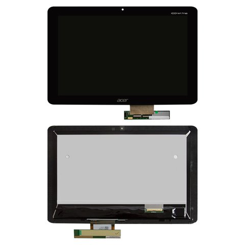 Дисплей для Acer Iconia Tab A210, Iconia Tab A211, чорний, без рамки