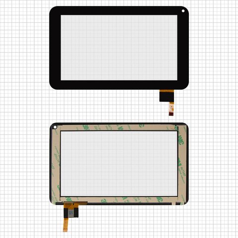 Сенсорный экран для China Tablet PC 7"; Globex GU701C, GU702R; McGrady M70, черный, 111 мм, 12 pin, 186 мм, емкостный, 7", #Silead_HLD_0726 2013