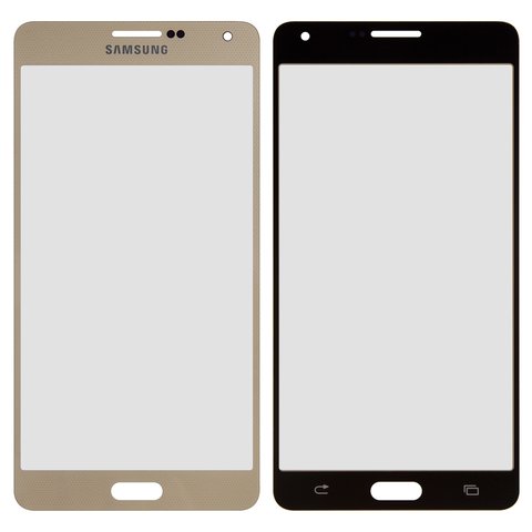 Скло корпуса для Samsung A700F Galaxy A7, A700H Galaxy A7, золотисте