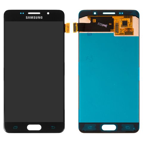 Дисплей для Samsung A510 Galaxy A5 2016 , чорний, без рамки, Оригінал переклеєне скло 