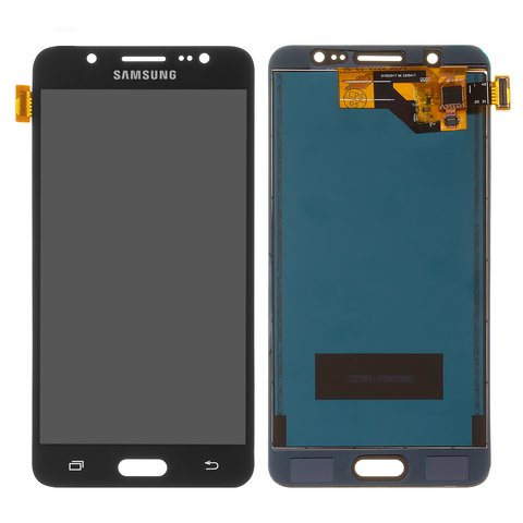 Дисплей для Samsung J510 Galaxy J5 2016 , чорний, без регулювання яскравості, без рамки, Сopy, TFT 