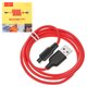 USB кабель Hoco X21, USB тип-A, micro-USB тип-B, 100 см, 2 A, червоний