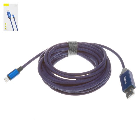 USB кабель Baseus Yiven, USB тип A, Lightning, 500 см, 2 A, синій, #CALYW M03