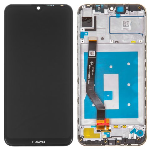 Дисплей для Huawei Y7 2019 , чорний, з рамкою, High Copy, DUB LX1