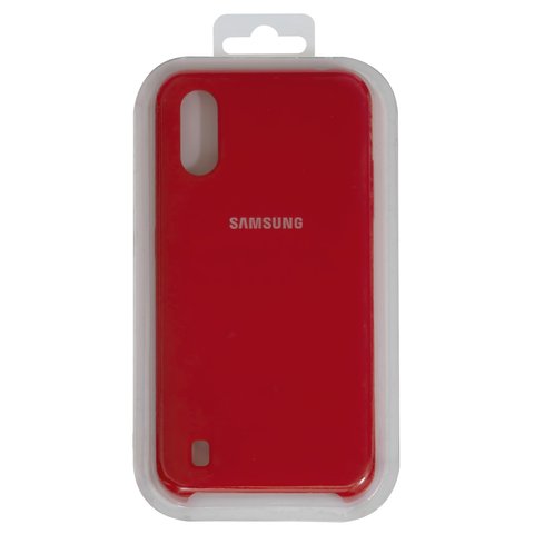 Чехол для Samsung A015 Galaxy A01, красный, Original Soft Case, силикон, red 14 
