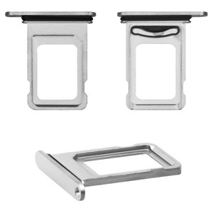 Тримач SIM карти для iPhone 12 Pro, iPhone 12 Pro Max, сріблястий, double SIM, silver