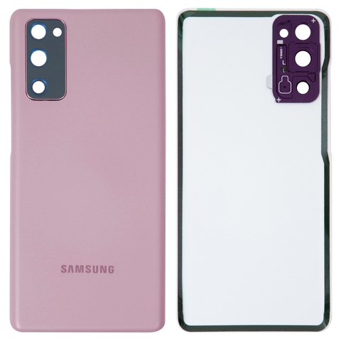 Задня панель корпуса для Samsung G780 Galaxy S20 FE, G781 Galaxy S20 FE 5G, лавандова, із склом камери, cloud lavender