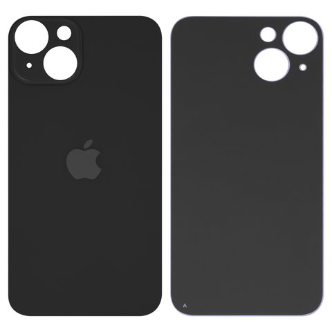 Задняя панель корпуса для iPhone 14, черная, не нужно снимать стекло камеры, Midnight, big hole