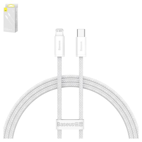USB кабель Baseus Dynamic Series, USB тип C, Lightning, 100 см, 20 Вт, белый, #CALD000002