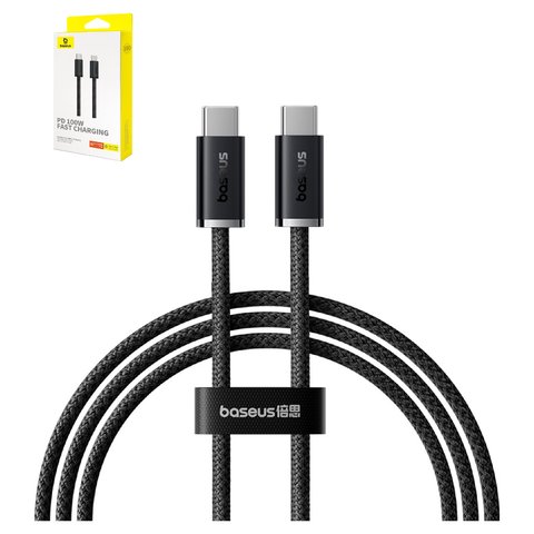 USB кабель Baseus Dynamic 3 Series, 2xUSB тип C, 100 см, 100 Вт, чорний, #P10367000111 00