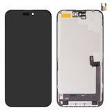 Дисплей для iPhone 16 Plus, черный, с рамкой, High Copy, без микросхемы, (AMOLED), DD-OLED soft