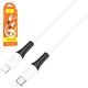 USB кабель Hoco X82, USB тип-C, Lightning, 100 см, 27 Вт, 3 A, белый, силиконовый, #6931474768520