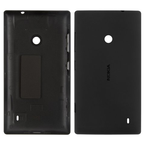 Housing Back Cover compatible with Nokia 520 Lumia, 525 Lumia, black, with side button 