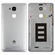 Housing Back Cover compatible with Huawei Ascend Mate 7, (white, without SIM card tray, with side button)