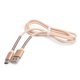 USB Cable, (USB type-A, USB type C, 100 cm, peach, spring)
