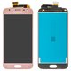 LCD compatible with Samsung J330 Galaxy J3 (2017), (pink, without frame, Original (PRC), original glass)