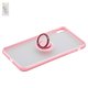 Case Baseus compatible with iPhone XS Max, (pink, with ring holder, transparent, plastic) #WIAPIPH65-YD04