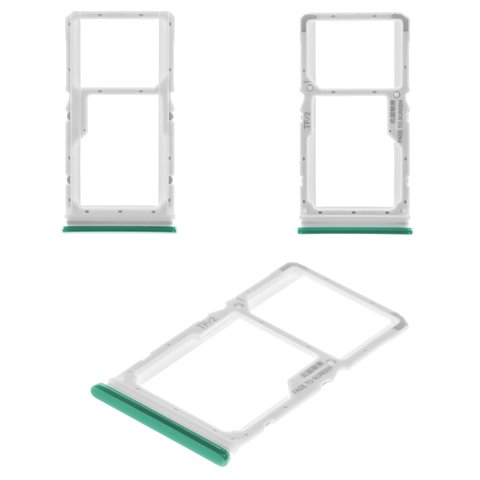 SIM Card Holder compatible with Xiaomi Redmi Note 8 Pro, green, M1906G7I, M1906G7G 