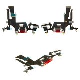 Cable flex puede usarse con iPhone 11, del conector de carga, del conector de auriculares, rojo, con micrófono, HC
