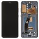 LCD compatible with Samsung G980 Galaxy S20, G981 Galaxy S20 5G, (gray, with frame, original (change glass) , cosmic grey)