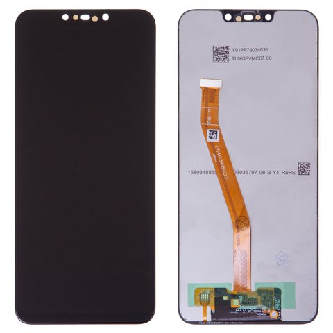 LCD compatible with Huawei Nova 3i, P Smart Plus, black, without frame, original change glass 