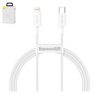USB кабель Baseus Superior, USB тип C, Lightning, 100 см, 20 Вт, белый, силиконовый, #CATLYS A02