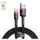 USB Cable Baseus Cafule, (USB type-A, USB type C, 300 cm, 2 A, black) #CATKLF-U91