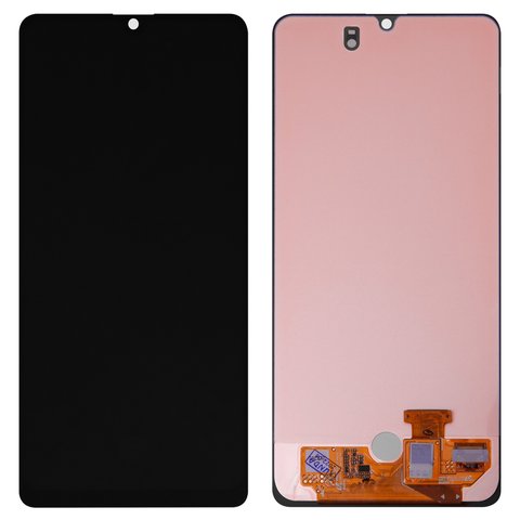 LCD compatible with Samsung A315 Galaxy A31, black, without frame, original change glass 
