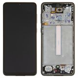 LCD compatible with Samsung A336 Galaxy A33 5G, (black, with frame, Original (PRC))