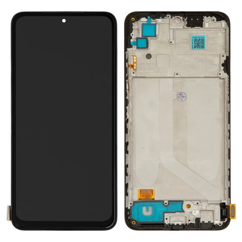 Pantalla LCD puede usarse con Xiaomi Poco M5s, negro, con marco, High Copy, con borde ancho, OLED 