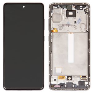 Pantalla LCD puede usarse con Samsung A525 Galaxy A52, A526 Galaxy A52 5G, blanco, con marco, original vidrio reemplazado 
