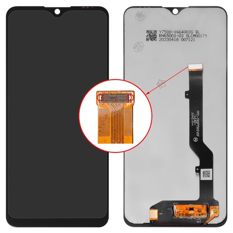 LCD compatible with ZTE Blade 20 Smart, black, without frame, High Copy, V1050 