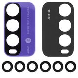 Camera Lens compatible with Xiaomi Redmi 9T, (dark blue, without frame, set 4 pcs., twilight Blue, J19S, M2010J19SG, M2010J19SY)