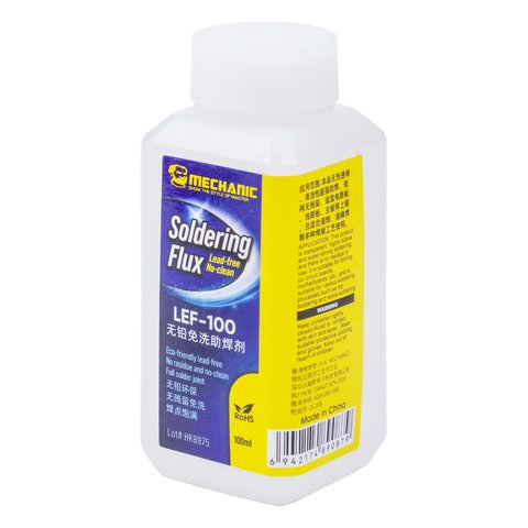 Fundente líquido Mechanic LEF 100, espirituoso