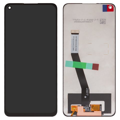 LCD compatible with Xiaomi Redmi 10X 4G, Redmi Note 9, black, without frame, Box  M2003J15SC, M2003J15SG, M2003J15SS 