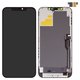Pantalla LCD puede usarse con iPhone 12 Pro Max, negro, con marco, sin microchip, (OLED), OEM hard, SL