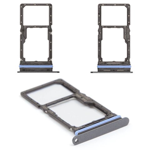 SIM Card Holder compatible with Samsung A165 Galaxy A16, A166 Galaxy A16 5G, gray, Gray, dual SIM 