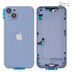 Carcasa puede usarse con iPhone 14 Plus, azul, con botones laterales,  con sujetador de tarjeta SIM, Original (PRC), EU Version, blue