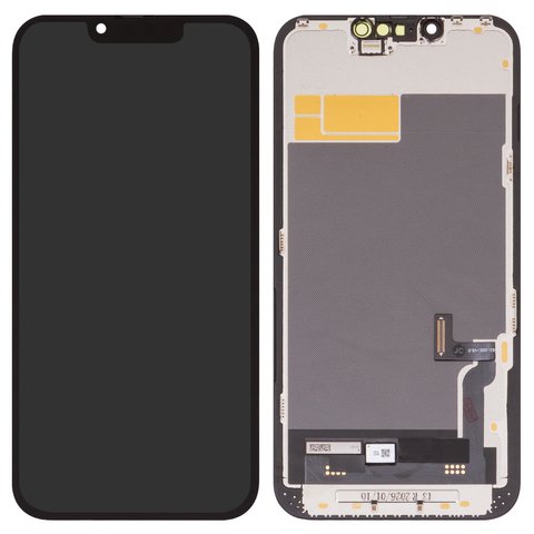 Pantalla LCD Wextom puede usarse con iPhone 13, negro, con marco, HC, sin error, OLED  soft, diagnosable
