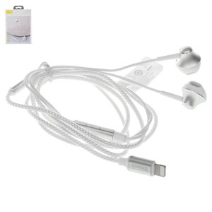 Гарнитура Baseus P06, белая, Lightning для Apple, #NGP06 0S