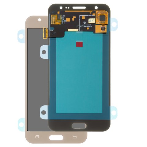 LCD compatible with Samsung J500 Galaxy J5, golden, without frame, High Copy, OLED  