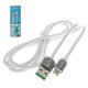 USB Cable KingYou KL-08, (USB type-A, 100 cm, 3.1 A, oppo)