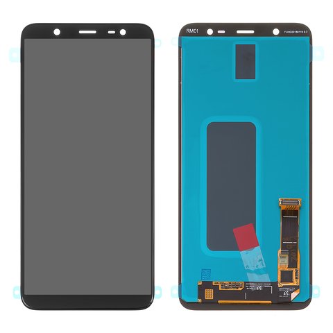 LCD compatible with Samsung J800 Galaxy J8, J810 Galaxy J8 2018 , J810 Galaxy On8 2018 , black, without frame, original change glass 
