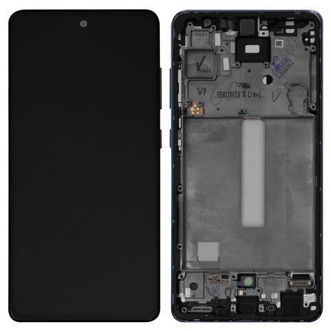LCD compatible with Samsung A525 Galaxy A52, A526 Galaxy A52 5G, dark blue, with frame, Original, service pack #GH82 25524B GH82 25526B GH82 25754B