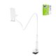 Holder Hoco PH24, (white, with a holder, desktop, silicone, plastic, metal) #6931474719423