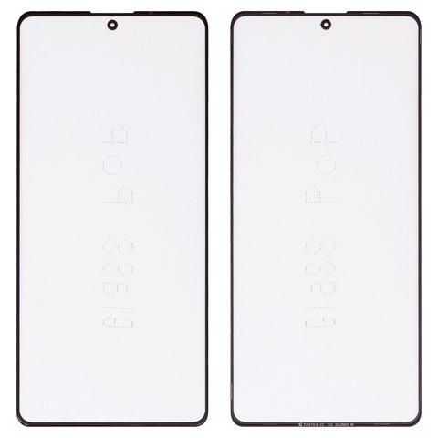 Housing Glass G+OCA PRO compatible with Xiaomi Poco M6 Pro 4G, Redmi Note 13 Pro 4G, with OCA film, black 