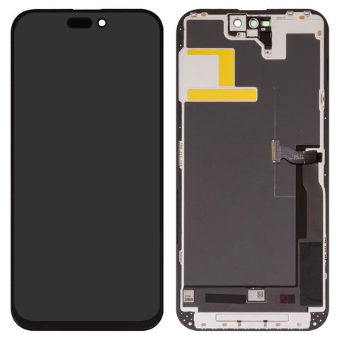 LCD compatible with iPhone 14 Pro Max, black, with frame, AAA, TFT , JK 