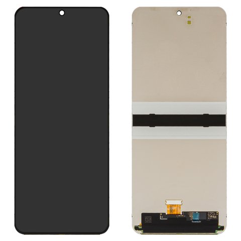 LCD compatible with Samsung F741 Galaxy Z Flip6, black, original change glass 