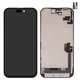 LCD compatible with iPhone 16, (black, with frame, AAA, (TFT), ZY, LTPS FHD)