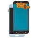 Pantalla LCD puede usarse con Samsung A720 Galaxy A7 (2017), azul claro, sin marco, High Copy, con borde ancho, (OLED), blue mist
